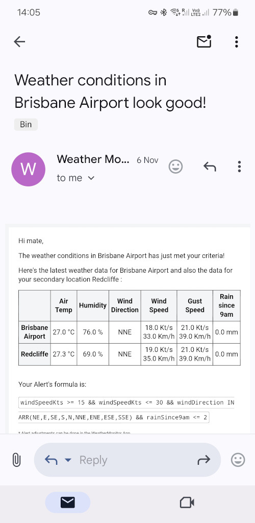 weather alert screenshot